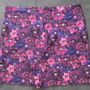 Blackmilk Multicolor Floral Pattern Skirt
